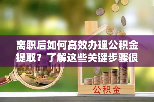 确山离职后如何高效办理公积金提取？了解这些关键步骤很重要！