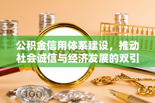 确山公积金信用体系建设，推动社会诚信与经济发展的双引擎
