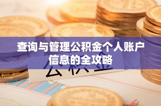 确山查询与管理公积金个人账户信息的全攻略