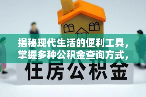 确山揭秘现代生活的便利工具，掌握多种公积金查询方式，让财富管理更轻松