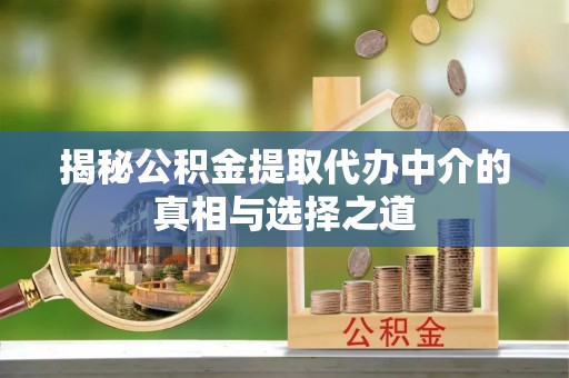 确山揭秘公积金提取代办中介的真相与选择之道