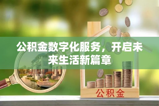 确山公积金数字化服务，开启未来生活新篇章