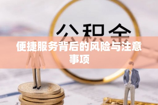确山便捷服务背后的风险与注意事项