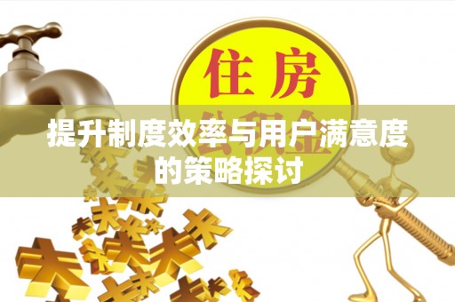 确山提升制度效率与用户满意度的策略探讨